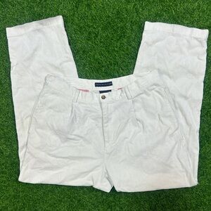Tommy Hilfiger Baggy Wide Leg Corduroy White Pants